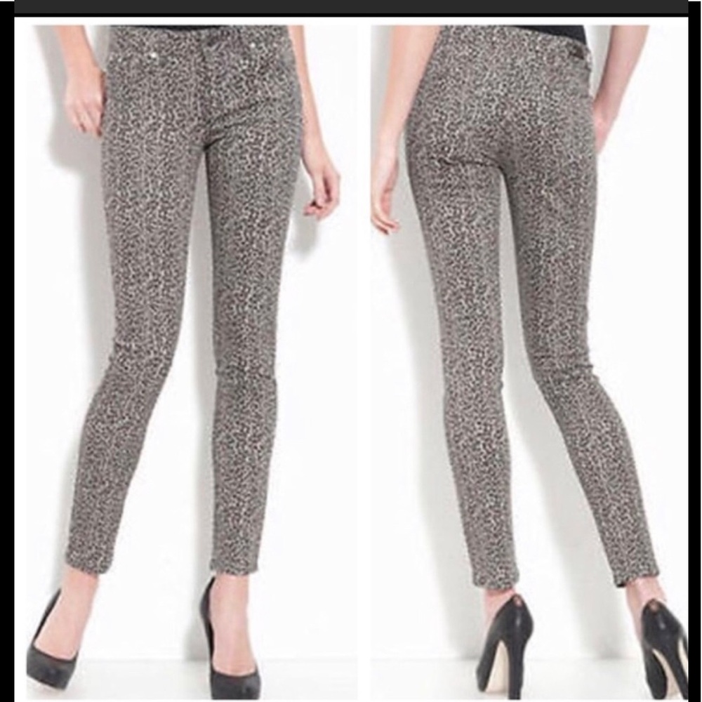 Paige Peg Skinny jeans snow leopard print size 26